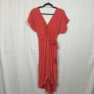 Ya Los Angeles Asymmetrical Coral Dress